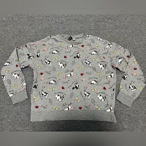 H&M Grey Bulldog Yoga Sweatshirt